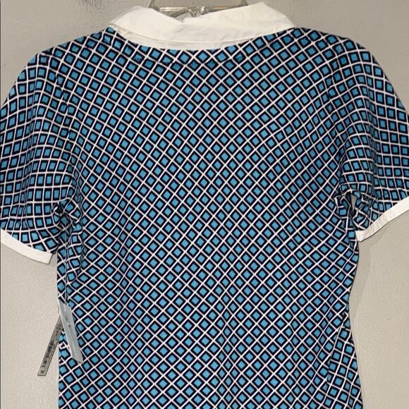 Judith Hart Blue and White Geometric Casual Shirt PS - Picture 13 of 13